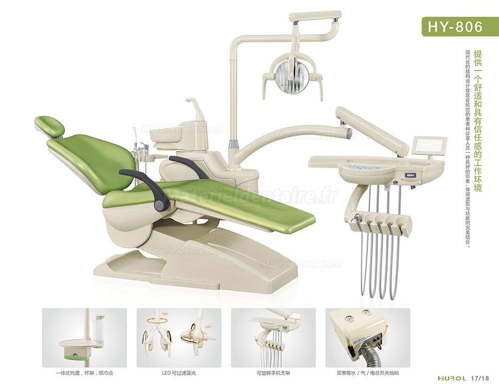 HY® HY-O-806-PU Fauteuil dentaire avec Certificat CE