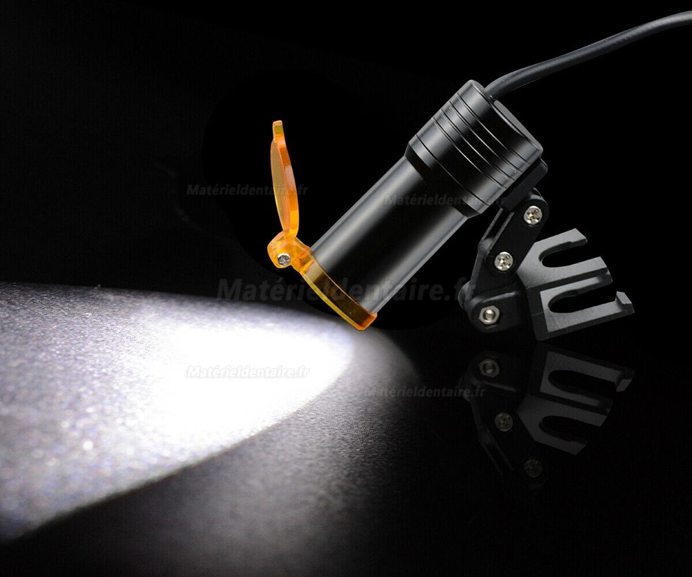 Lampe frontale dentaire 5W LED + filtre et clip de ceinture