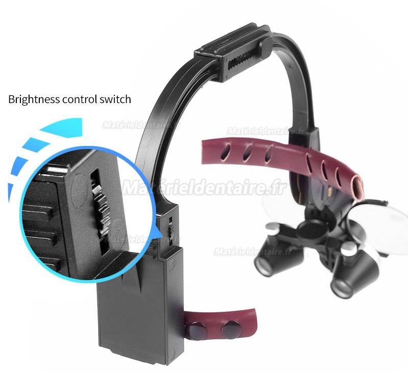 Lampe frontale LED 5W + loupes binoculaires dentaire 2.5/3.5X (avec lentilles de lecture)