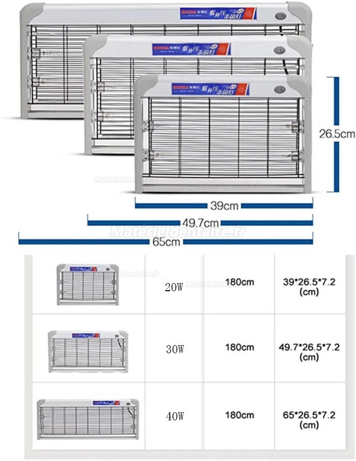 30W Lampe germicide UV Lampe germicide Ampoule d’ozone domestique avec télécommande