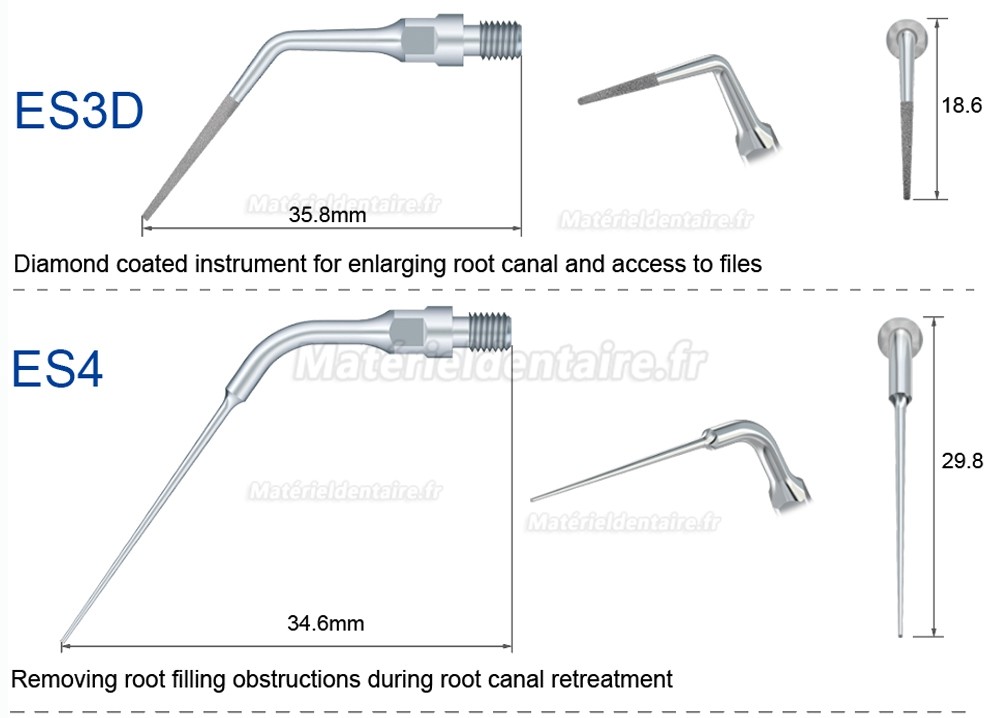 5 Pièces Refine® Inserts détartreurs pneumatique ES3D ES4D ES5D ES10D ES14 ES14D ES15 ES15D pour sirona détartreurs pneumatique