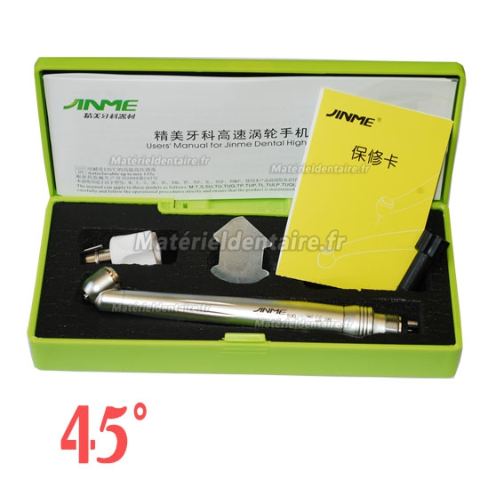Jinme® JIN 45 °Turbine Dentaire avec raccord quick (Tête standard)
