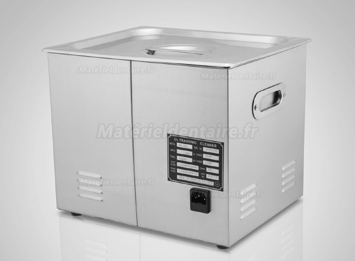 10L Nettoyeur à ultrasons Acier inoxydable chauffage Industrie w / Minuteur JPS-40A