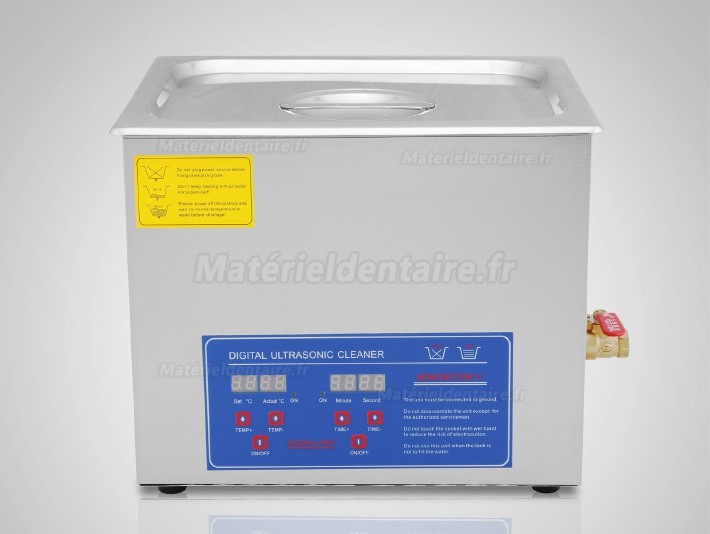 15L Nettoyeur à ultrasons Acier inoxydable chauffage Industrie w / Minuteur JPS-60A