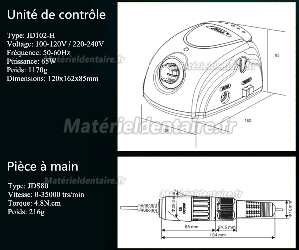 JSDA® JD102-H MINI Micro Moteur multi-fonctionnel