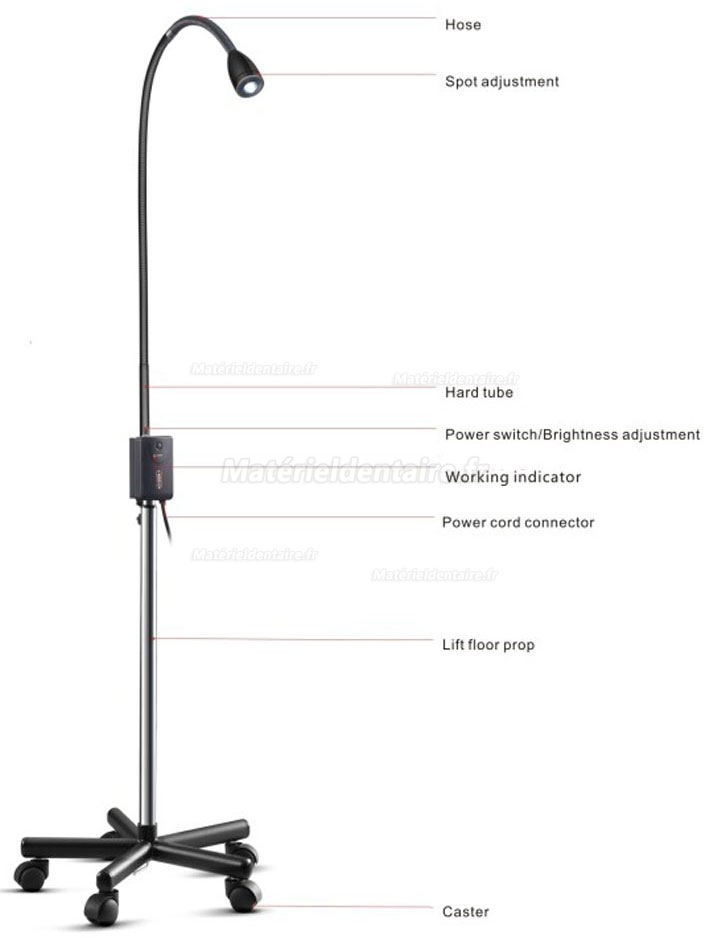 KD-2005W-2 3W Lampe LED d'examen dentaire portable de haute luminosité