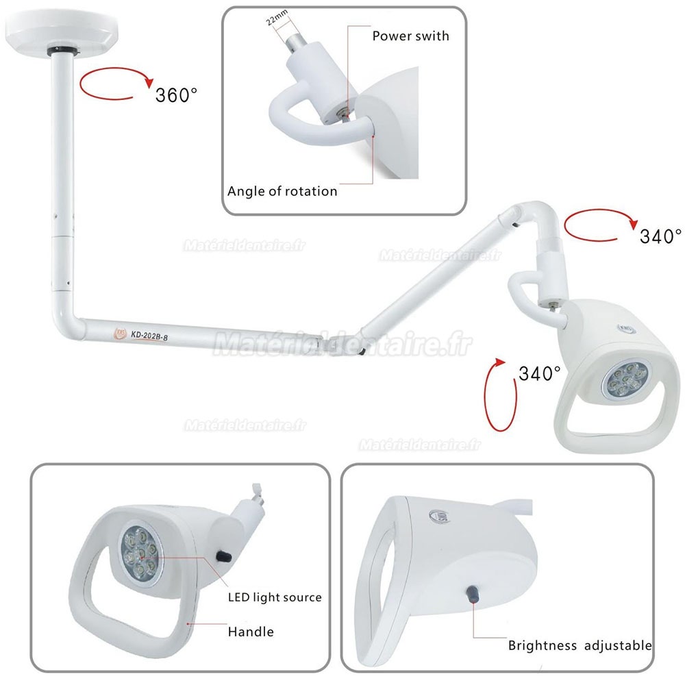 KWS KD-2021W-2 Lampe d'examen médical de plafond