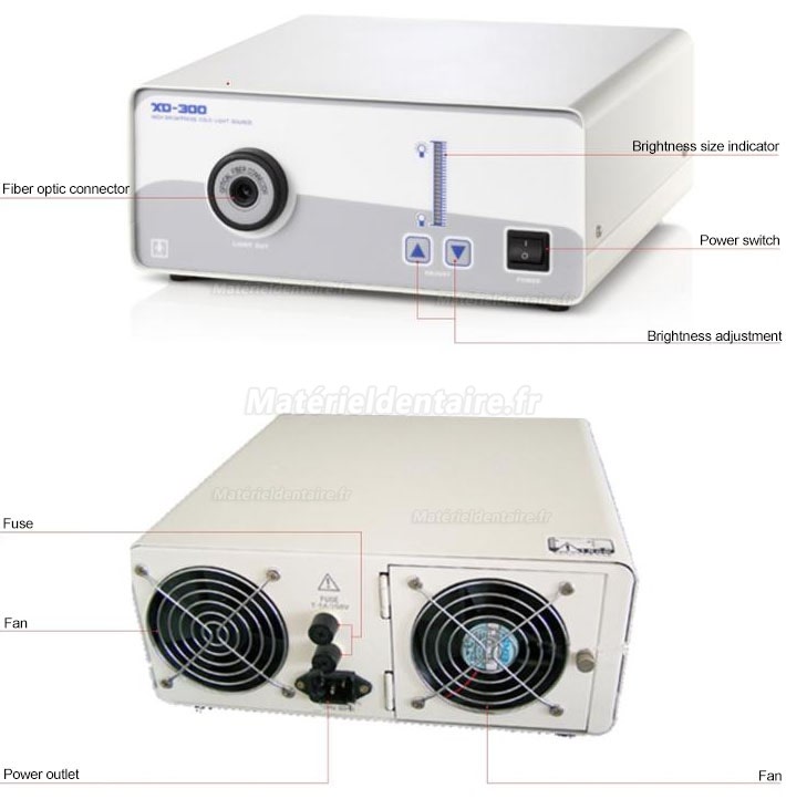 KWS XD-300-250W 250w Source de lumière froide au xénon d'endoscope portatif de haute luminosité KWS XD-300-250W 250w Source de lumière froide au xénon d'endoscope portatif de haute luminosité