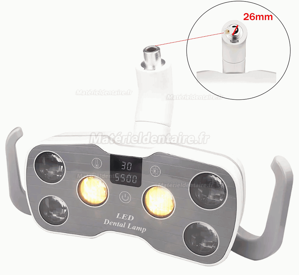 Lampe LED pour fauteuil dentaire KY KY-P157, lampe opératoire dentaire (6 Ampoules Lumière Chaude Froide 26mm) Lampe LED pour fauteuil dentaire KY KY-P157, lampe opératoire dentaire (6 Ampoules Lumière Chaude Froide 26mm)