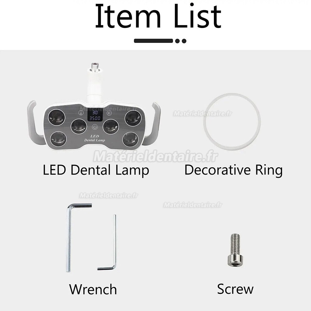 Lampe LED pour fauteuil dentaire KY KY-P157, lampe opératoire dentaire (6 Ampoules Lumière Chaude Froide 26mm) Lampe LED pour fauteuil dentaire KY KY-P157, lampe opératoire dentaire (6 Ampoules Lumière Chaude Froide 26mm)