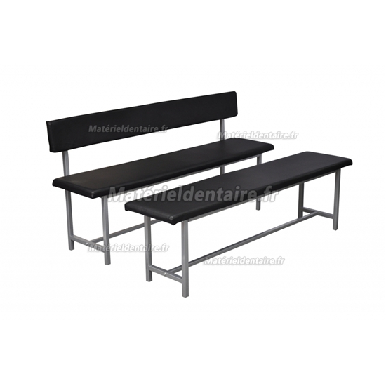 Banc de table de cuisine salle à manger noir (lot de 2)