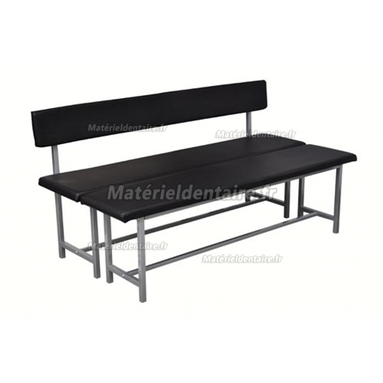 Banc de table de cuisine salle à manger noir (lot de 2)