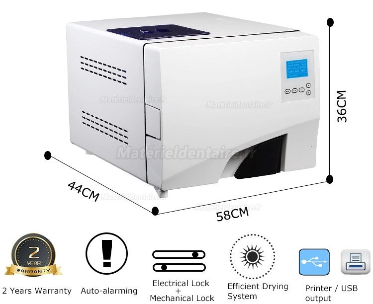 LAFOMED MA-8-L Autoclave Stérilisateur Vide Vapeur Classe B 8L Avec Imprimante LAFOMED MA-8-L Autoclave Stérilisateur Vide Vapeur Classe B 8L Avec Imprimante