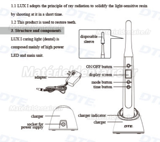 Woodpecker® Type LUX-I Lampe LED à photopolymériser