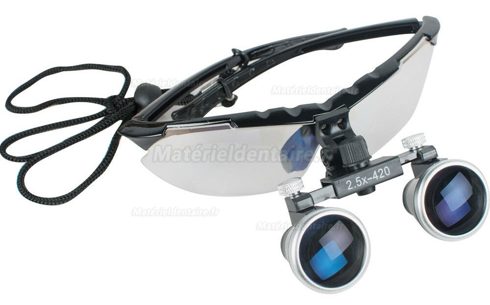 Loupe binoculaire médicale chirurgicale dentaire de dentiste 2.5X 420mm Loupe Magnifier