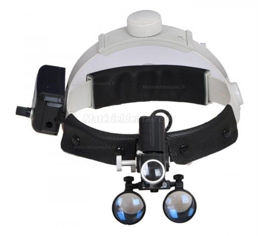 3.5X Bandeau dentaire Loupes binoculaires médicales + LED Phare