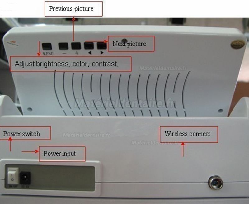 M-868A CMOS Caméra intra oral 8" Moniteur LCD