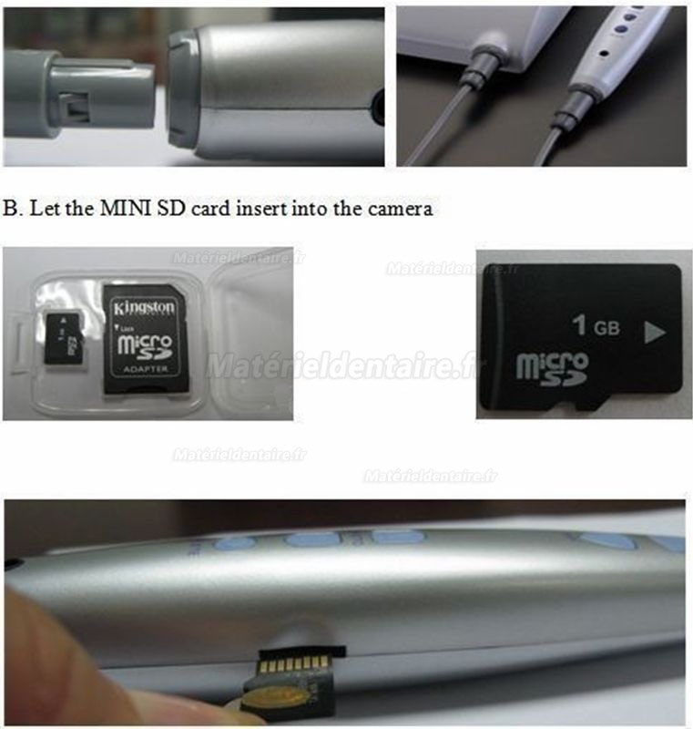 M-868A CMOS Caméra intra oral 8" Moniteur LCD