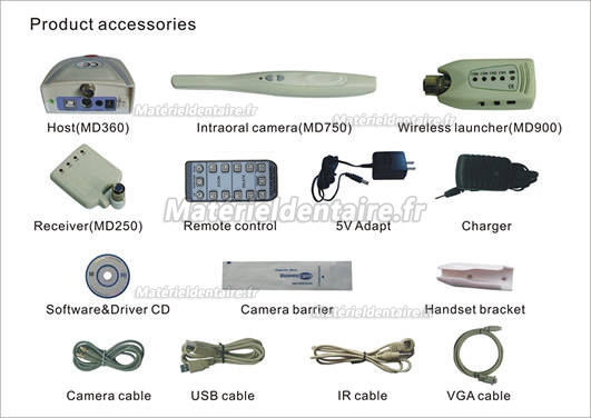 Magenta® Caméra intra orale MD750+MD370+MD900+MD250 USB & VIDEO