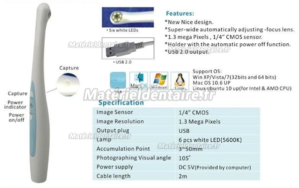 Magenta® MD940U USB Caméra intra orale