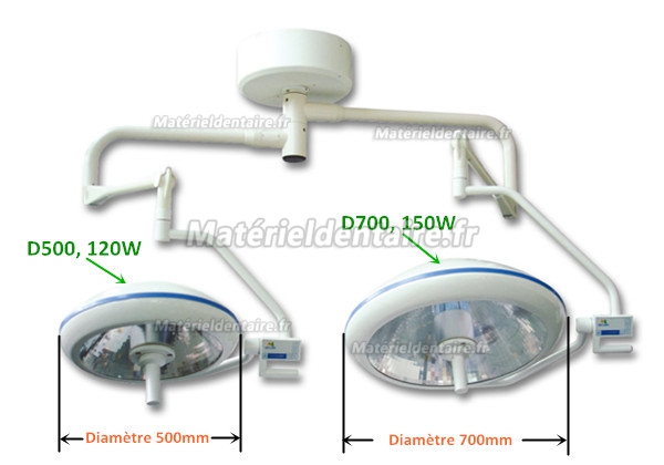 D700/500 Lampe Opératoire plafonnier (Scialytique) à 2 bras