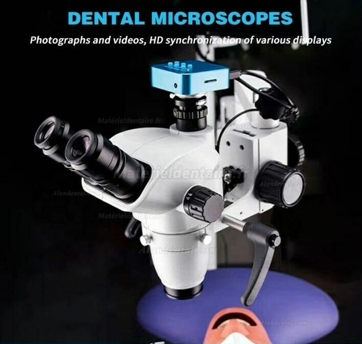 Microscope opératoire dentaire avec caméra pour fauteuil dentaire