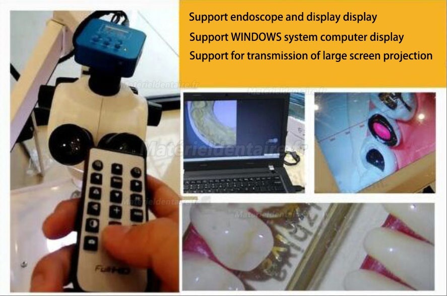 Microscope opératoire dentaire avec caméra pour fauteuil dentaire