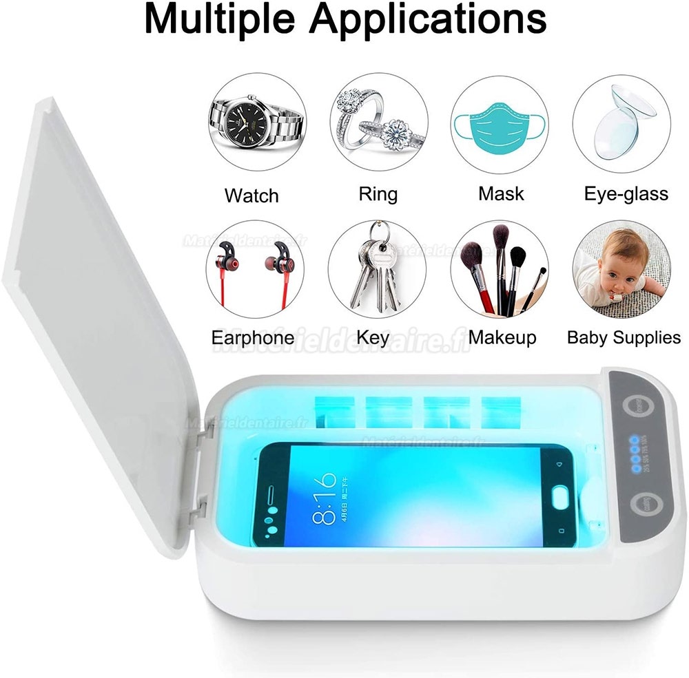 Smartphone Boîte de stérilisation UV Portable USB Désinfection d'aromathérapie Boîte