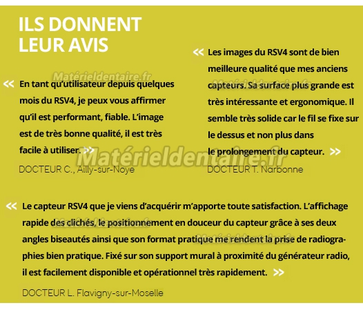VISIODENT® Capteur plan intra-oral RSV4 pour radiographie dentaire