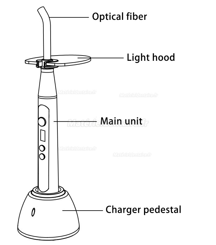 RebormEndo RLED 6 Lampe de polymérisation dentaire pour Placage de porcelaine&Ll'orthodontie