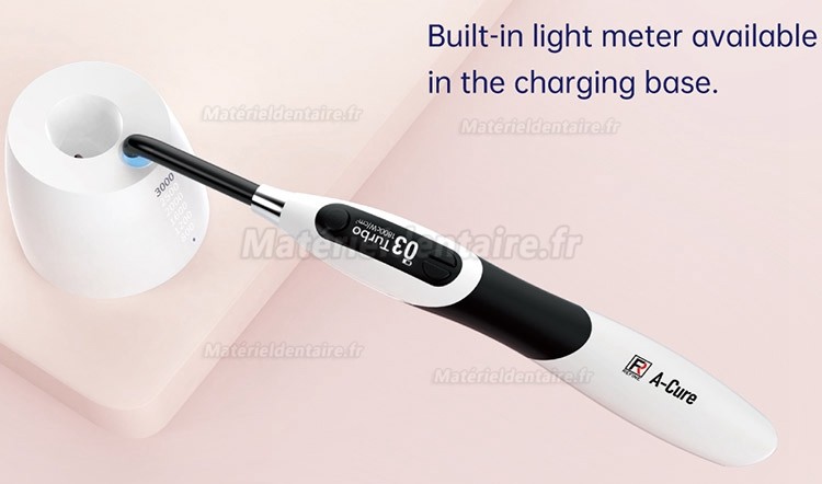 Refine® A-Cure Lampe à photopolymériser LED dentaire (385nm-515nm 1800mW) avec radiomètre