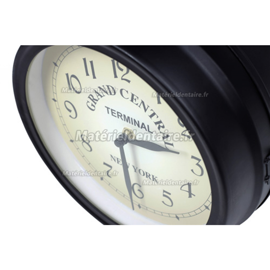 Horloge de gare retro double face New York