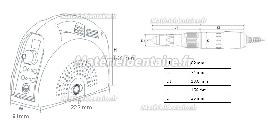 MicroNX AnyXing 300D Micro Moteur brossé 45 000 RPM