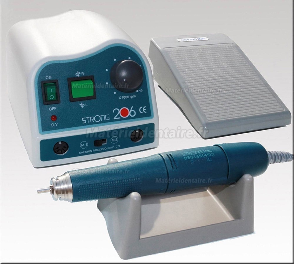 Lab Dental SAESHIN 206 + 103L Brosse Micromotor 45000 RPM avec pièce à main