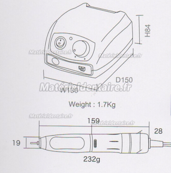 Lab dental SAESHIN STRONG 207A + 107 Micro Motor de haute puissance avec pièce à main