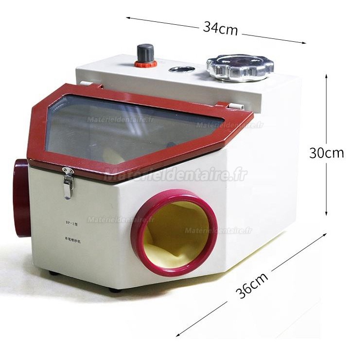 LZ LZ-VI Dental Lab Sandblaster Sandblasting Machine with Twin-pen 2 Tank LED Light