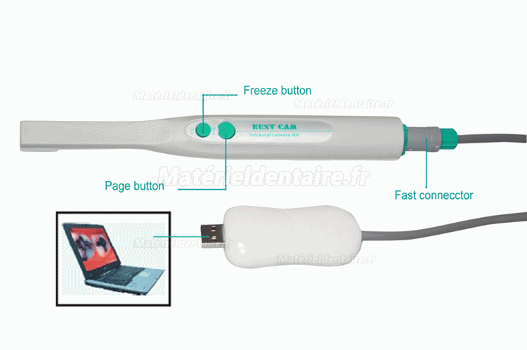 1/4 SONY CCD 4 Mégapixel Caméra intra-orale USB connexion l'ordinateur