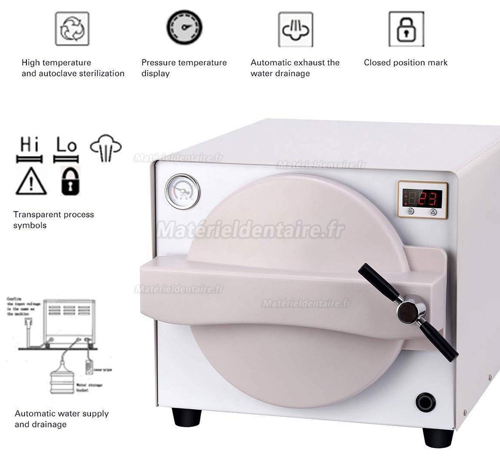 BEST TR250N 18L Stérilisateur autoclave laboratoire sous vide à vapeur mini thermique