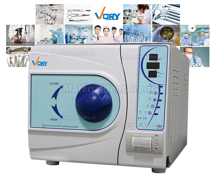 VORY VORY-II 12L-23L Autoclave à vapeur sous vide stérilisateur dentaire médical d’autoclave + imprimante