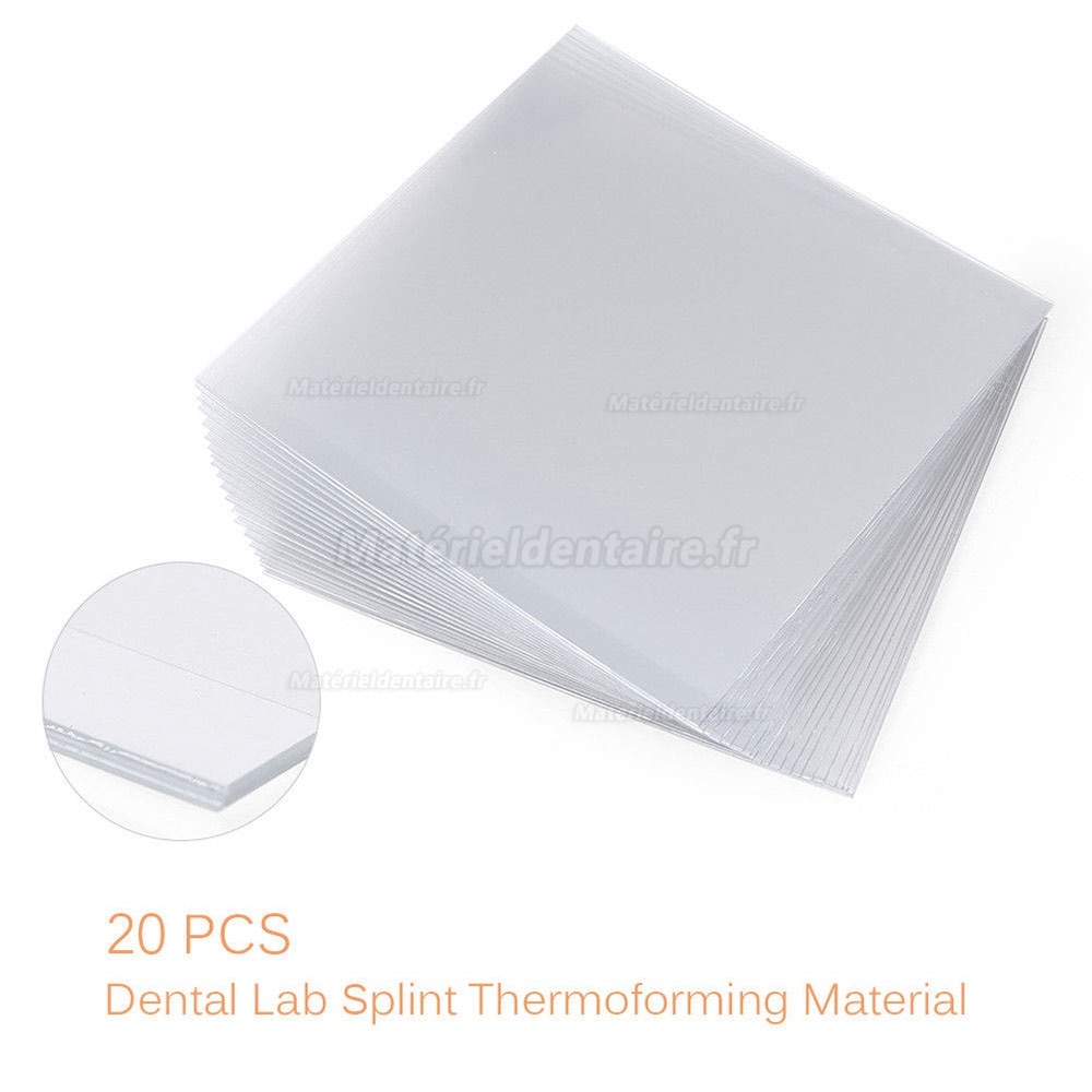 Laboratoire dentaire Éclisse Matériau de thermoformage Formage sous vide Dur 1,0 mm / 1,5 mm / 2,0 mm