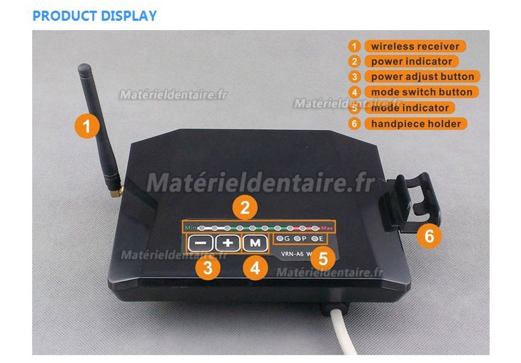 Vrn® A6 Détartreur ultrasonique avec pédale sans fil