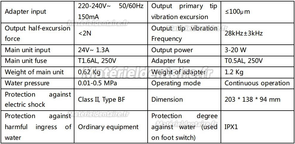 Woodpecker® DTE D1 Détartreur dentaires ultrasonique