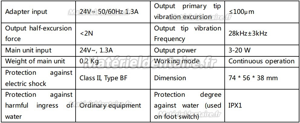 Woodpecker® UDS-N2 Built-in Détartreur piézo ultrasonique