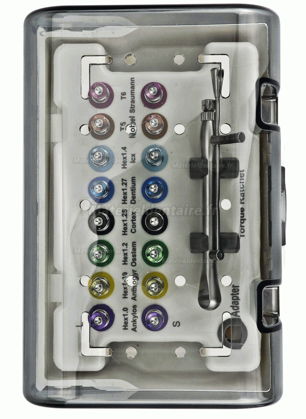 Clé à cliquet dynamométrique universelle pour implant dentaire 10-70NCM avec outils de réparation de tournevis et kit de clés