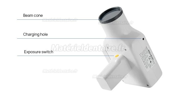 Machine radio dentaire (écran intégré) + capteur rvg dentaire sans fil iRay Pluto 0002XW