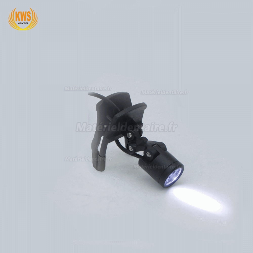 KWS Lampe Frontale LED Médicale 1W du clip avec filtre optique
