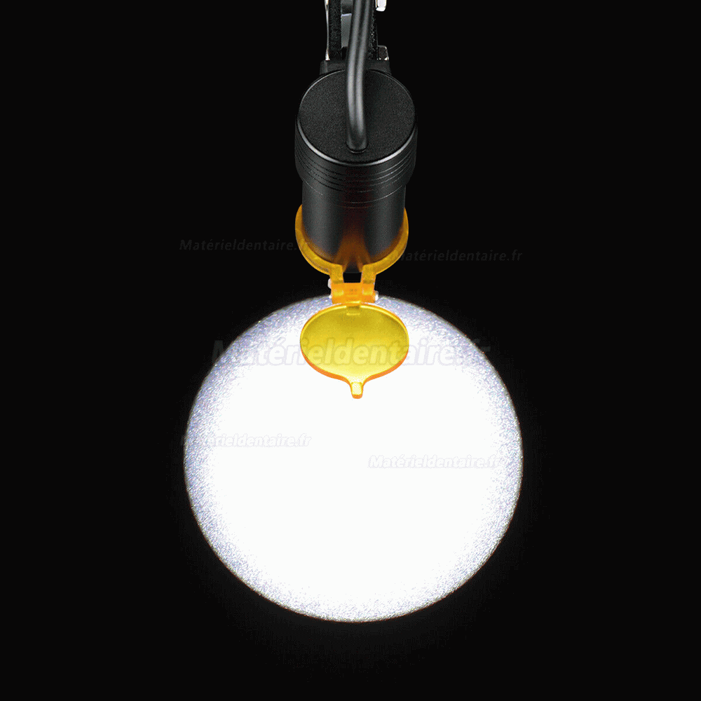 Lampe Frontale Médicale 5W du clip en plastique avec filtre optique