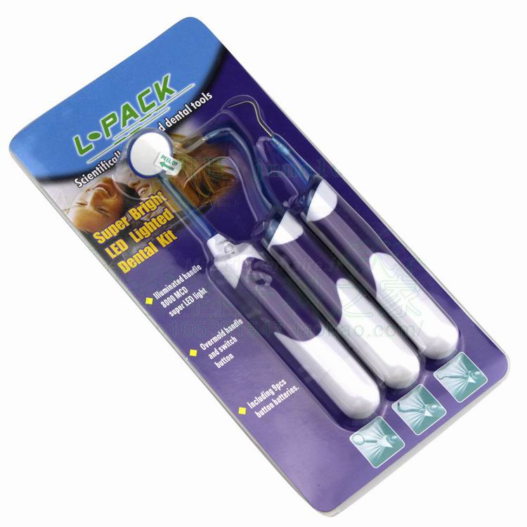 Miroir lumineux LED paquets de soins bucco-dentaires trois sets