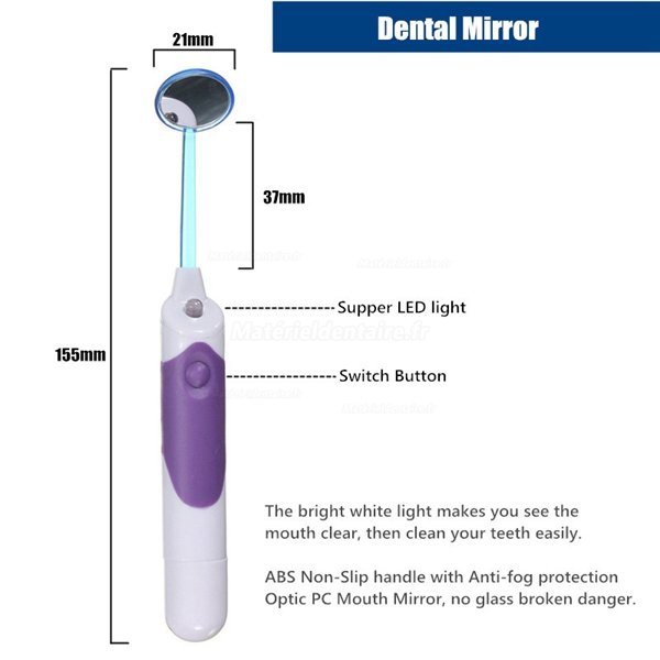 Miroir lumineux LED paquets de soins bucco-dentaires trois sets