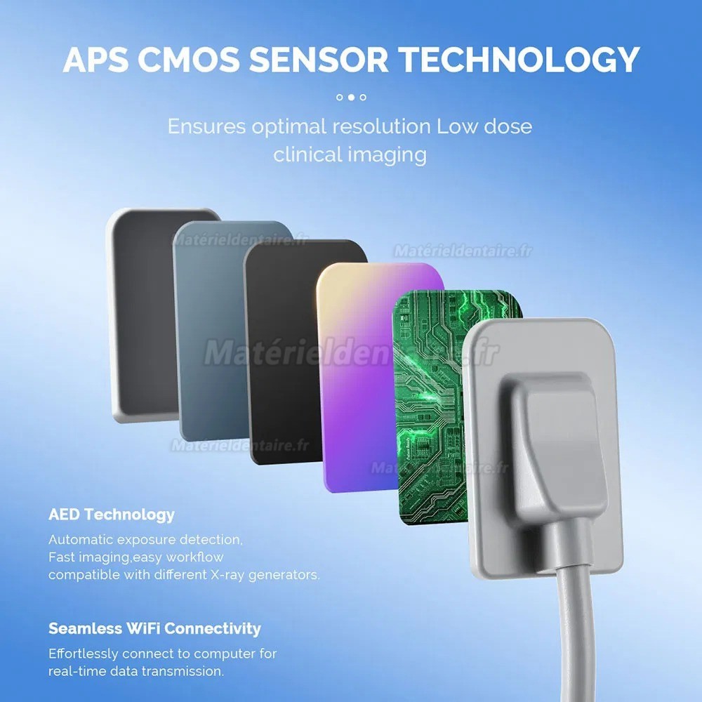 Machine radio dentaire (écran intégré) + capteur rvg dentaire sans fil iRay Pluto 0002XW